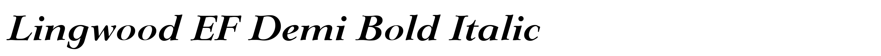 Lingwood EF Demi Bold Italic